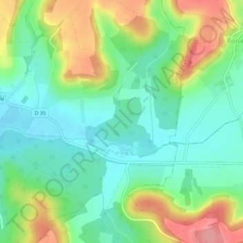 Carte topographique Le Plesnoy, altitude, relief