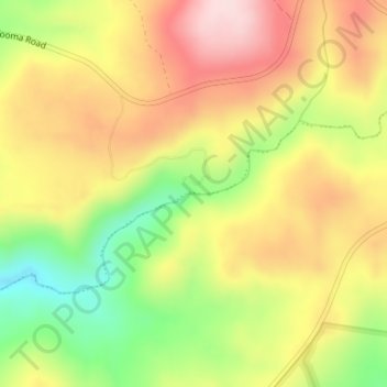 Carte topographique Paddys River Falls, altitude, relief