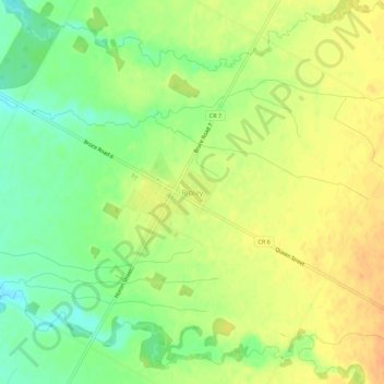 Carte topographique Ripley, altitude, relief