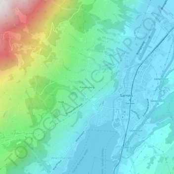 Carte topographique Ramersberg, altitude, relief