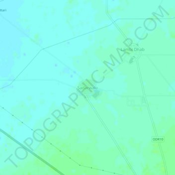 Carte topographique Sadarwala, altitude, relief