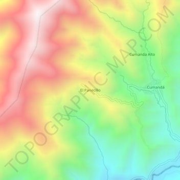 Carte topographique El Panecillo, altitude, relief