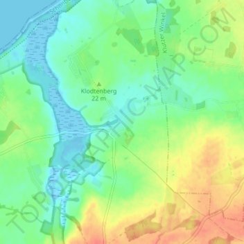 Carte topographique Harkensee, altitude, relief