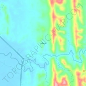 Carte topographique La Cana, altitude, relief