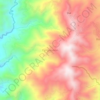 Carte topographique Panganason, altitude, relief
