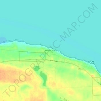 Carte topographique Manitou Beach, altitude, relief
