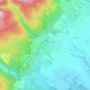 Carte topographique Častá, altitude, relief