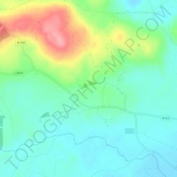 Carte topographique Knockrath, altitude, relief
