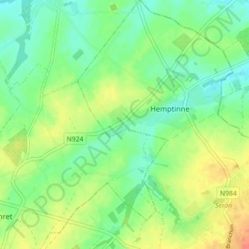 Carte topographique Waya, altitude, relief