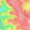 Carte topographique Le Cros de Montroy, altitude, relief