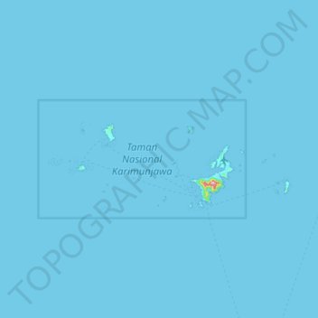 Carte topographique Pulau Menyawakan, altitude, relief