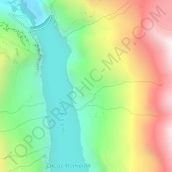 Carte topographique Gietroz, altitude, relief
