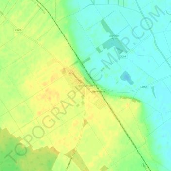Carte topographique Oberweiden, altitude, relief