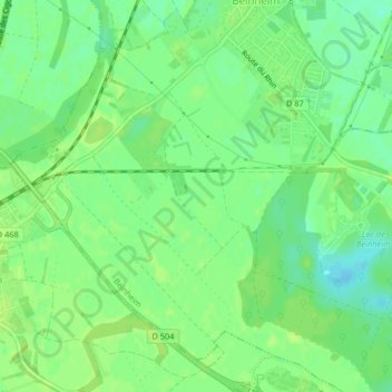 Carte topographique Fliessen, altitude, relief