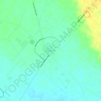 Carte topographique Mentone, altitude, relief