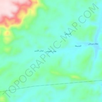 Carte topographique عمان الصغير, altitude, relief