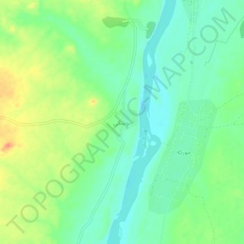 Carte topographique Toshka, altitude, relief