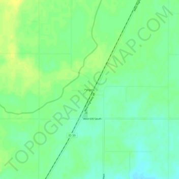 Carte topographique Pingree, altitude, relief