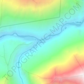 Carte topographique Басид, altitude, relief