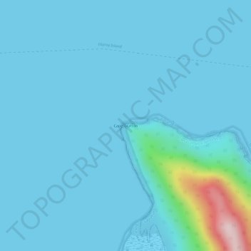 Carte topographique Cape Grafton, altitude, relief