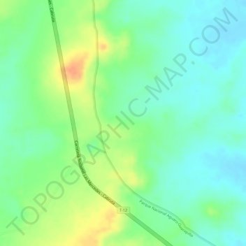 Carte topographique Mejo, altitude, relief