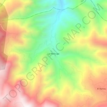 Carte topographique La Pechuga, altitude, relief
