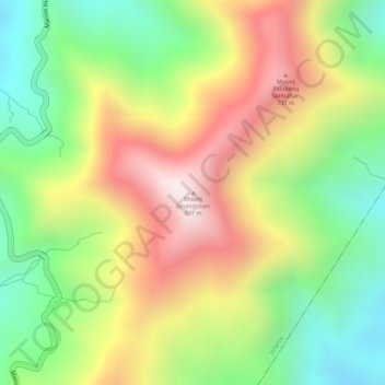 Carte topographique Mount Binangonan, altitude, relief