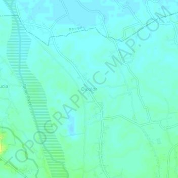 Carte topographique Dicolor, altitude, relief