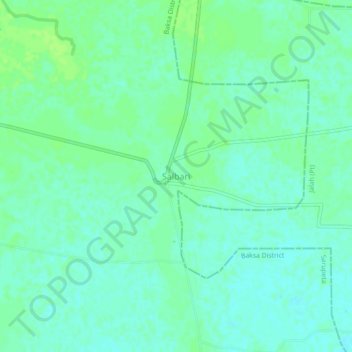 Carte topographique Salbari, altitude, relief