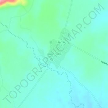 Carte topographique Pindorama, altitude, relief