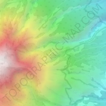 Carte topographique Gunung Arjuna, altitude, relief