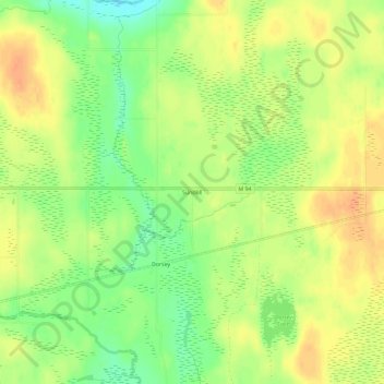 Carte topographique Sundell, altitude, relief