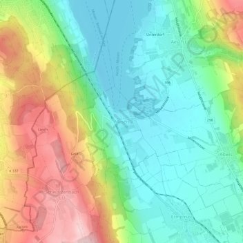Carte topographique Mosen, altitude, relief