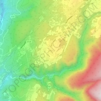 Carte topographique Salter, altitude, relief