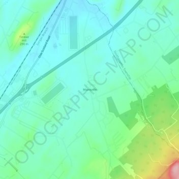 Carte topographique Mainsville, altitude, relief