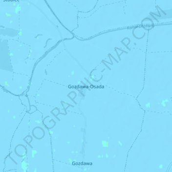 Carte topographique Gozdawa-Osada, altitude, relief