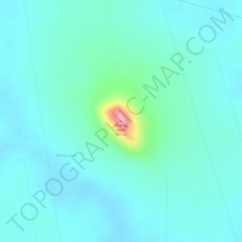 Carte topographique Pedras Altas, altitude, relief