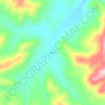 Carte topographique Benewah, altitude, relief