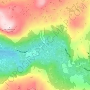 Carte topographique Maurset, altitude, relief