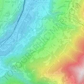 Carte topographique Cleran, altitude, relief