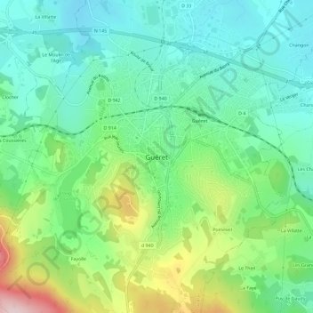 Carte topographique Montréal-la-Cluse, altitude, relief