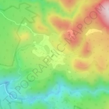 Carte topographique Waiuta, altitude, relief