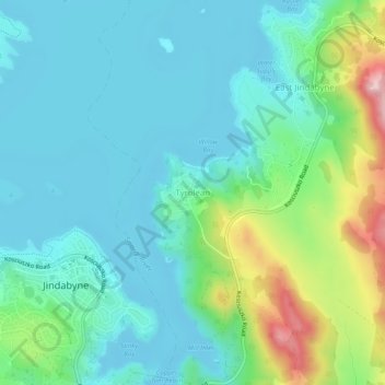 Carte topographique Tyrolean, altitude, relief