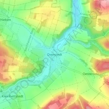 Carte topographique Dienstedt, altitude, relief