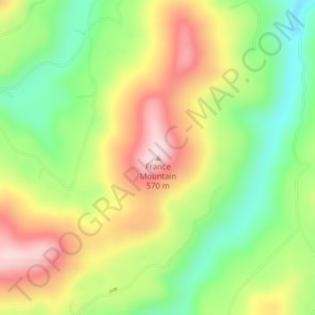 Carte topographique France Mountain, altitude, relief