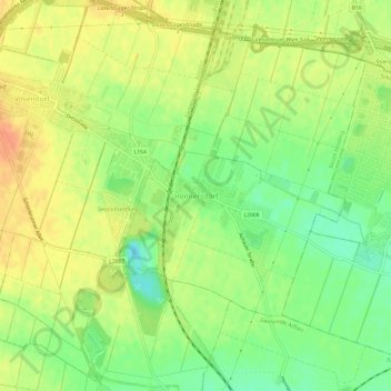 Carte topographique Hennersdorf, altitude, relief