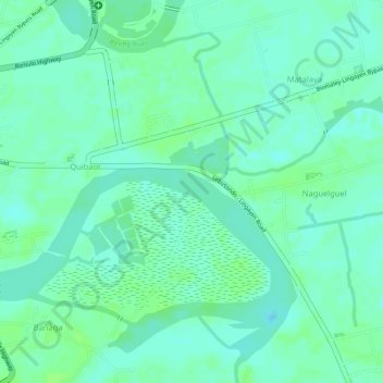 Carte topographique Limahong Channel, altitude, relief