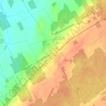 Carte topographique Maxville, altitude, relief