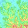 Carte topographique Crespina, altitude, relief