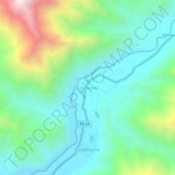 Carte topographique Condoray, altitude, relief